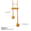 Adjustable 304 Stainless Steel Geometric Lariat Necklaces WGF601B-04-1