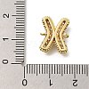 Brass Micro Pave Cubic Zirconia Letter Links KK-I717-04X-3