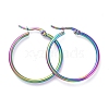 304 Stainless Steel Big Hoop Earrings EJEW-G260-02A-M-1