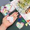 Globleland 3 Sets 2 Styles Heart Polyester Embroidery Applique Patch PATC-GL0001-01-3