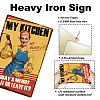 Vintage Metal Tin Sign AJEW-WH0436-128-3