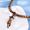 Wood Round Beads Wrap Bracelets BJEW-U041-02A-3