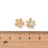 Flower Rack Plating Brass Micro Pave Cubic Zirconia Beads KK-S399-01A-3