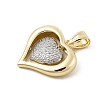 Brass Micro Pave Cubic Zirconia Pendants KK-U047-23G-02-2