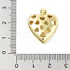 Rack Plating Brass Micro Pave Clear Cubic Zirconia Pendants KK-A208-04G-02-3