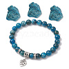 Natural Apatite Beads Stretch Bracelets BJEW-JB11492-2