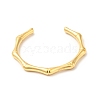 Ion Plating(IP) 304 Stainless Steel Bamboo Open Cuff Ring for Women X-RJEW-I085-10G-2