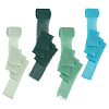  4 Rolls 4 Colors Polyester Raw Edged Ribbon OCOR-NB0001-81A-1