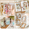 6 Sets 6 Colors Paper Self-Adhesive Lace Stickers DIY-SP0004-94-6