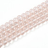 Baking Paint Transparent Glass Beads Strands DGLA-N006-8mm-02-1