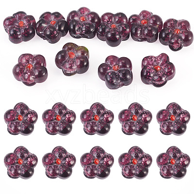 10Pcs Transparent Handmade Bumpy Lampwork Beads LAMP-TADJ0001-48A-1