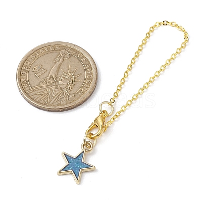 Alloy Enamel Pendant Decorations HJEW-JM01846-1