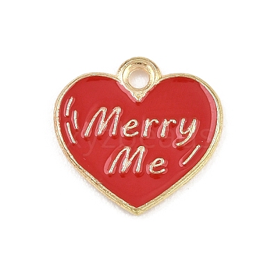 Valentine's Day Alloy Enamel Pendants ENAM-I084-01KCG-19-1
