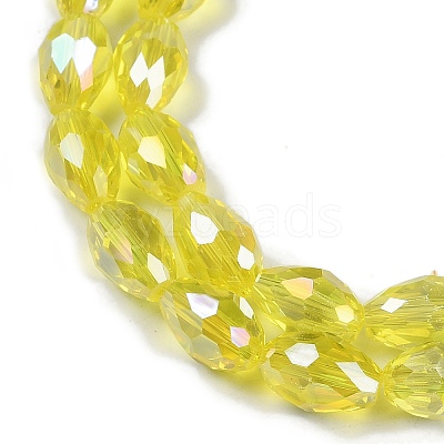 Transparent Electroplate Glass Beads Strands EGLA-N013-T6mm-B26-1