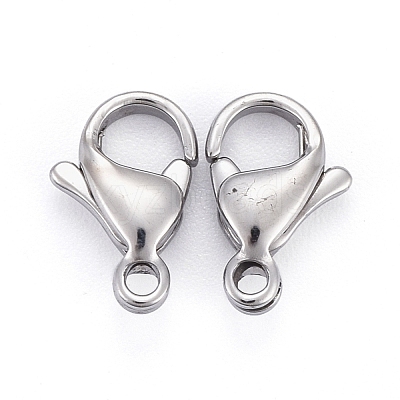 Tarnish Resistant 304 Stainless Steel Lobster Claw Clasps STAS-AB11-1