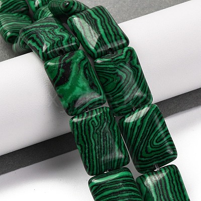 Synthetic Malachite Beads Strands G-T047-B13-01-1
