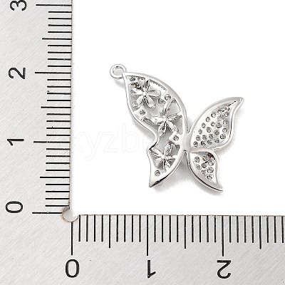 Brass Pave Clear Cubic Zirconia Pendants LS-KK-Z061-08P-02-1