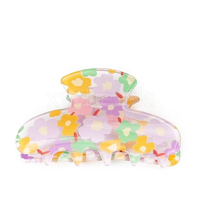 Flower PVC Claw Hair Clips PW-WG88AB0-06-1