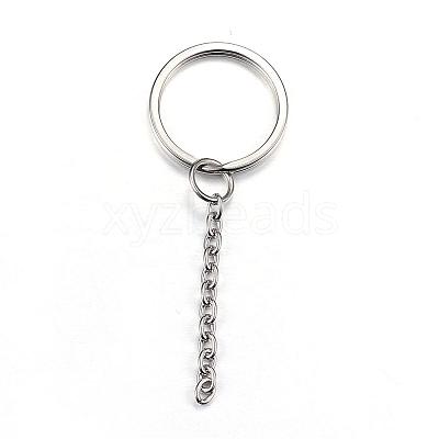 Tarnish Resistant 304 Stainless Steel Split Key Rings STAS-G085-09-1