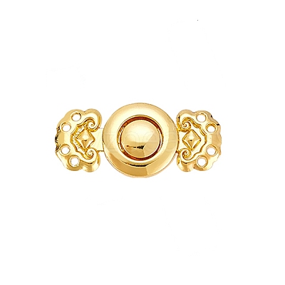 Alloy Interlocking Clasps ALRI-WH0005-07G-1