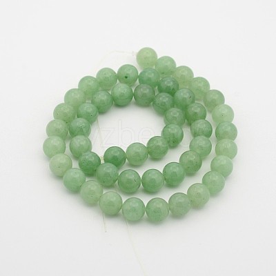 Natural Green Aventurine Round Bead Strands G-P070-37-3mm-1