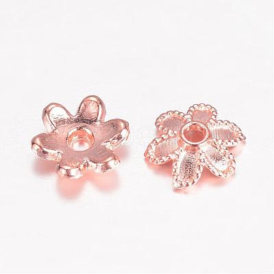 Alloy Bead Caps Enamel Settings PALLOY-D348-04RG-1