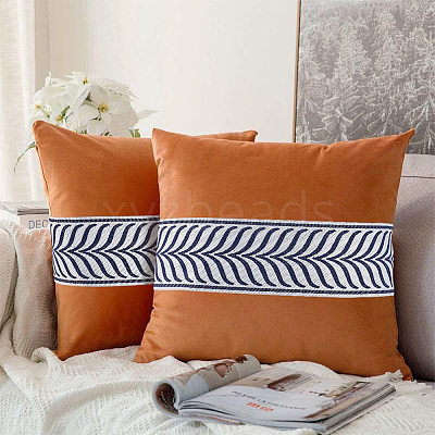4.6~4.7M Polyester Jacquard Leaf Ribbon OCOR-OC0001-39A-1