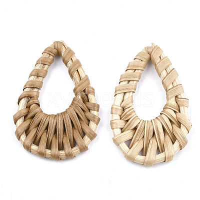Handmade Reed Cane/Rattan Woven Pendants WOVE-T005-17-1