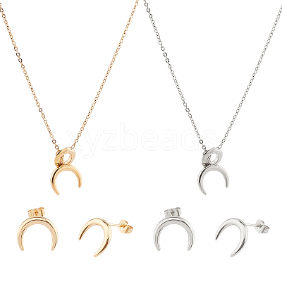 304 Stainless Steel Jeweley Sets SJEW-UN0001-02-1