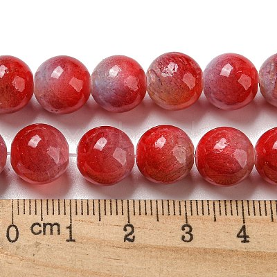 Dyed Natural White Jade Beads Strands G-F764-03D-1