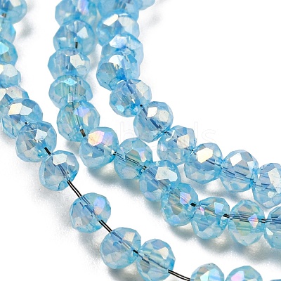 Transparent Baking Paint Glass Beads Strands DGLA-F002-02A-04-1