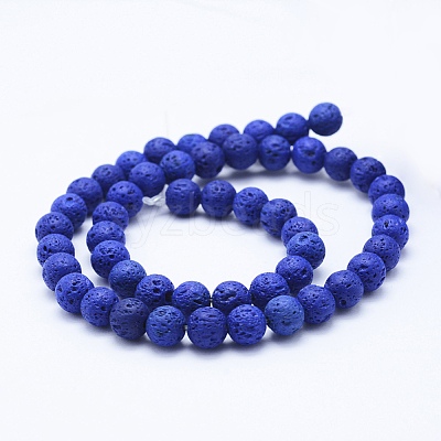Natural Lava Rock Beads Strands G-F531-10mm-G-1