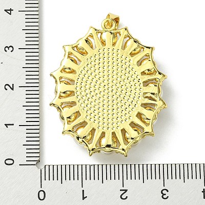 Eco-Friendly Brass Pendants KK-A204-02C-01G-1