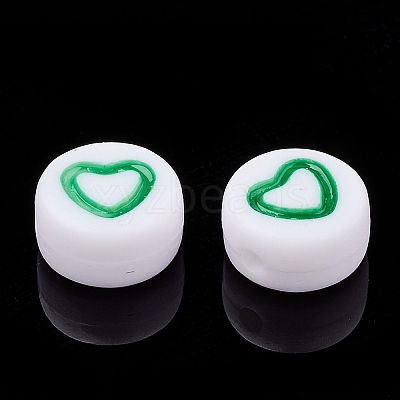 White Craft Acrylic Beads MACR-SZ0001-38-1