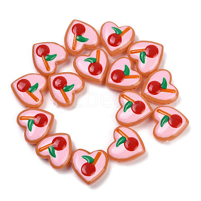 Handmade Heart Lampwork Beads Strands LAMP-P069-04B-05-1