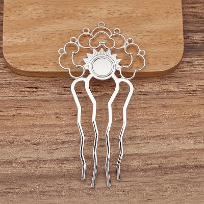 Alloy Hair Comb Findings PW-WGF914F-01-1