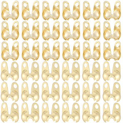 150Pcs Brass Bead Tips KK-BBC0027-85B-1