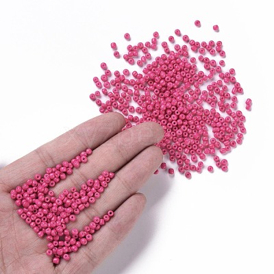 Baking Paint Glass Seed Beads SEED-US0003-3mm-K5-1