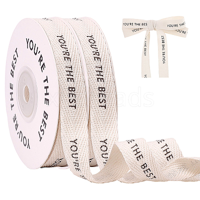 10 Yards Polyester Grosgrain Ribbon OCOR-WH0077-095-1