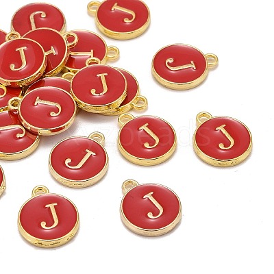 Golden Plated Alloy Enamel Charms LS-ENAM-S118-03J-1