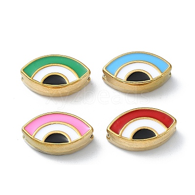 Ion Plating(IP) 304 Stainless Steel Enamel Beads STAS-Q318-12-1