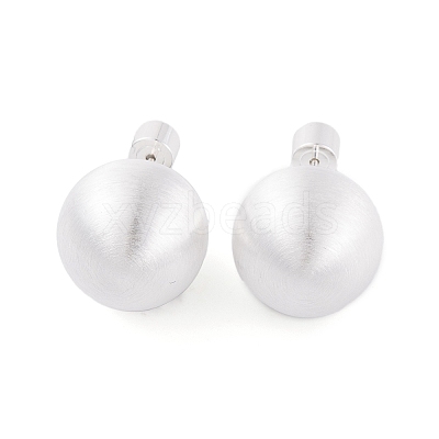 Round Ball Drawbench Brass Ear False Plugs for Women LS-EJEW-G391-24A-S-1