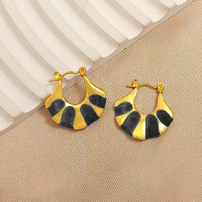 304 Stainless Steel Hoop Earrings EJEW-S267-02G-A-1