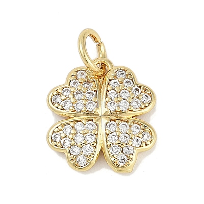Rack Plating Brass Micro Pave Cubic Zirconia Pendants LS-KK-H509-23G-03-1
