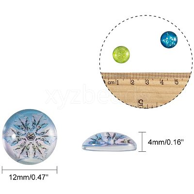 Flatback Glass Cabochons for DIY Projects GGLA-PH0005-12mm-06C-1