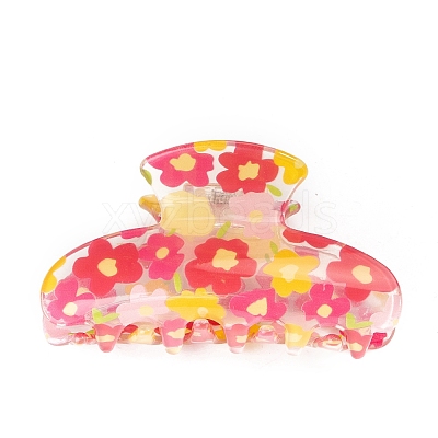 Flower PVC Claw Hair Clips PW-WG88AB0-03-1