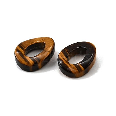 Natural Tiger Eye Pendants G-Z082-01B-1