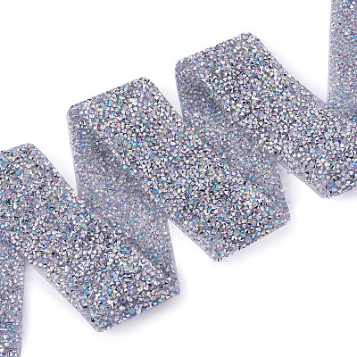 Glitter Resin Hotfix Rhinestone(Hot Melt Adhesive On The Back) OCOR-TA0002-02-40mm-1