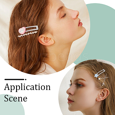 100Pcs Iron Hair Clip Findings PHAR-SC0001-002A-1