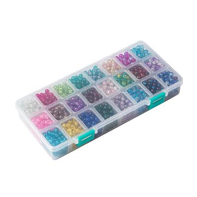 Spray Painted Crackle Glass Beads CCG-JP0001-01B-1